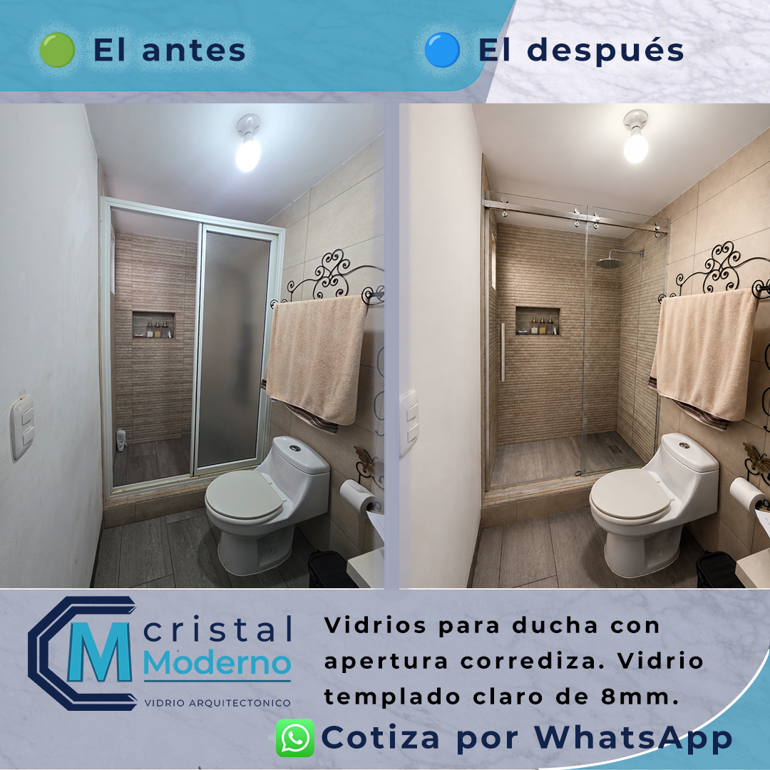 Vidrios para ducha corredizas